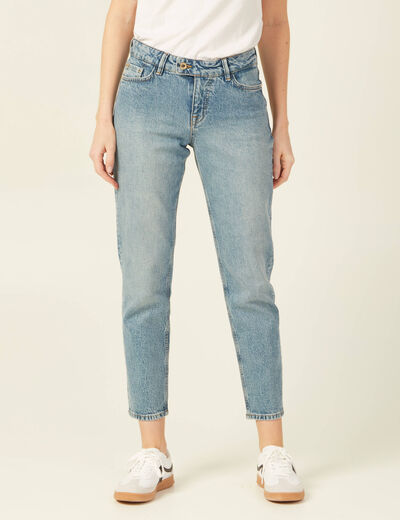 Jeans slim taille basse denim dirty femme
