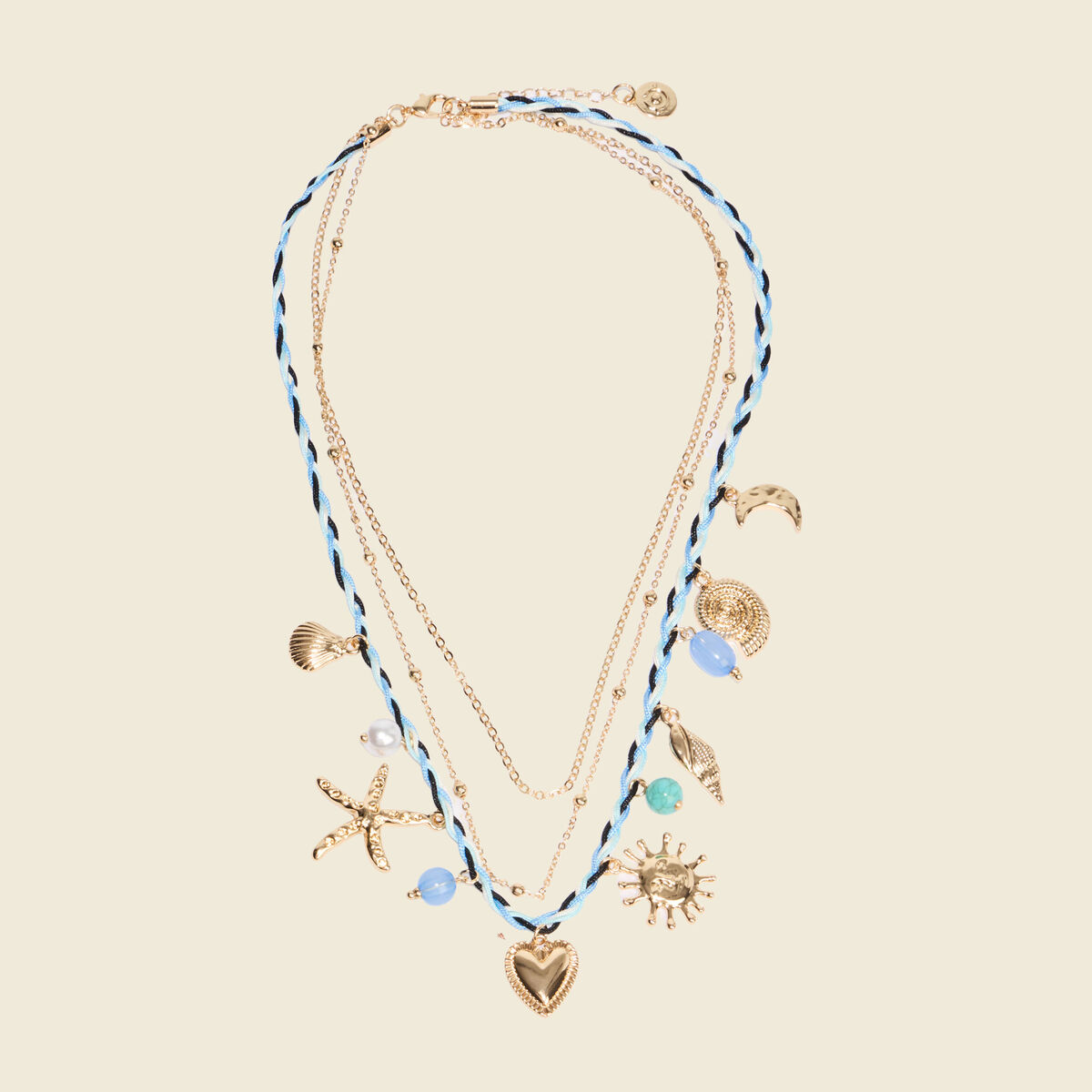Collier bleu marine femme