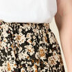 Jupe midi droite fendue noir femme