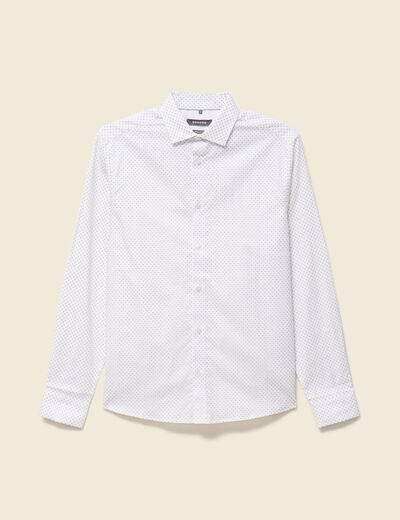 Chemise manches longues blanc homme