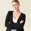 Gilet manches longues gris foncé femme