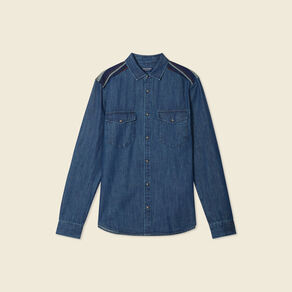 Chemise manches longues jean denim brut homme