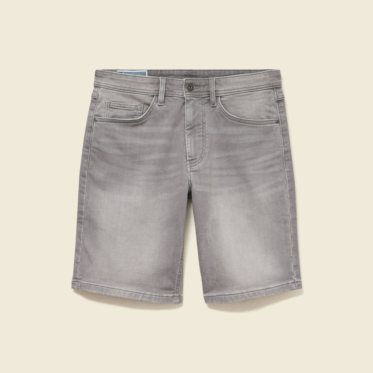 Bermuda en jeans denim gris homme