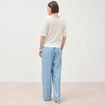 Pull ajour&eacute; droit court manches courtes ecru femme