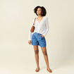 Gilet manches longues blanc femme