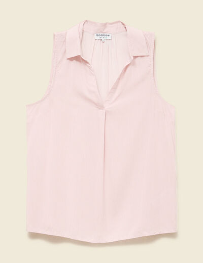 Blouse sans manches rose clair femme