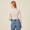 T-shirt à manches longues beige femme