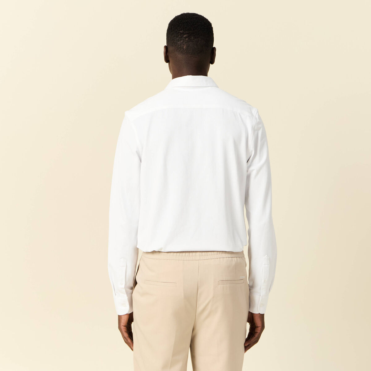 Chemise manches longues blanc homme