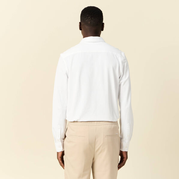 Chemise manches longues blanc homme