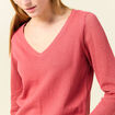Pull à manches longues rose framboise femme