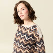 Pull manches longues bleu marine femme