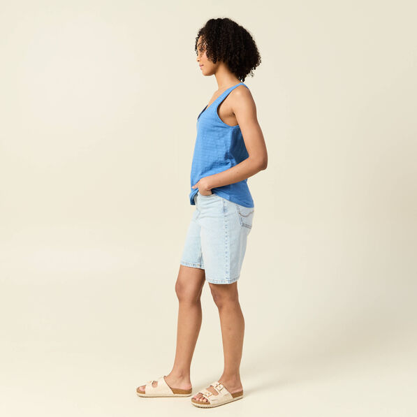 Débardeur sans manches bleu femme