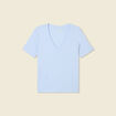 T-shirt manches courtes bleu clair femme