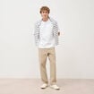 Pantalon coupe large beige homme