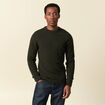 Pull manches longues fabriqu&eacute; en France vert kaki homme