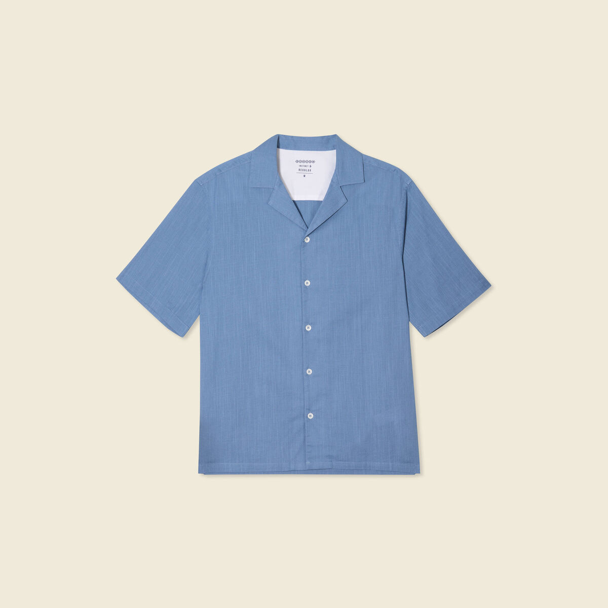 Chemise manches courtes bleu gris homme