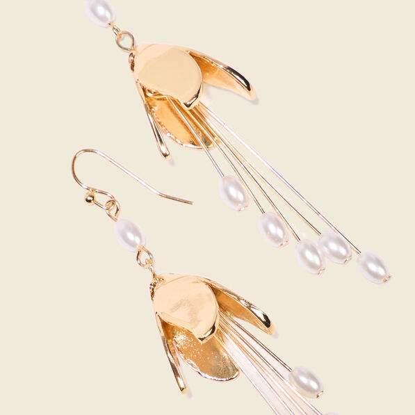 boucles doreilles pendantes ecru femme Boucles d'oreilles pendantes ecru femme