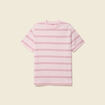 T-shirt ample ray&eacute; avec broderie rose clair homme