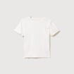T-shirt ajust&eacute; col rond manches courtes ecru femme