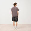 T-shirt en coton manches courtes marron fonc&eacute; homme