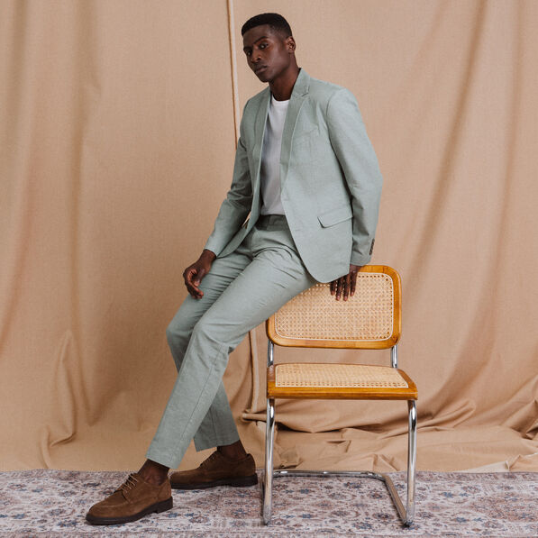 Veste blazer cintré vert olive homme