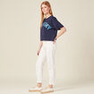 T-shirt manches courtes bleu marine femme