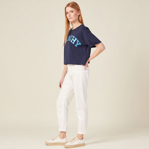 T-shirt manches courtes bleu marine femme