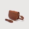 Sac &agrave; rabat en bandouli&egrave;re camel femme