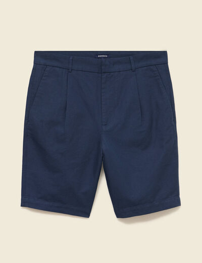 Bermuda bleu fonc&eacute; homme