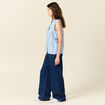 Chemise sans manches bleu femme