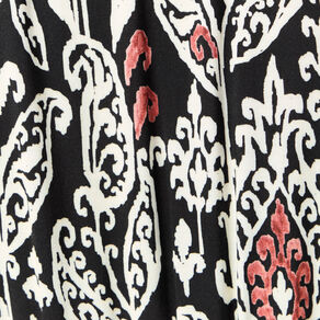 Robe longue évasée noir femme