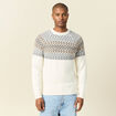 Pull manches longues ecru homme
