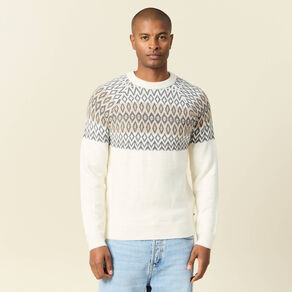 Pull manches longues ecru homme