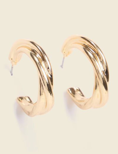 Boucles d'oreilles couleur or femme