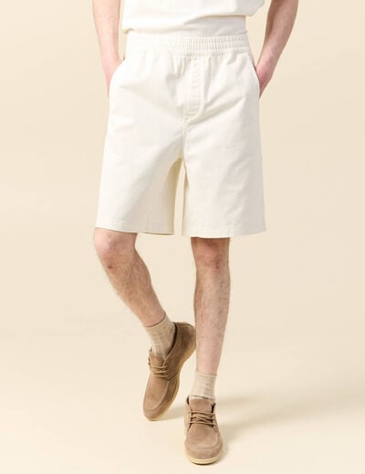 Bermuda droit ecru homme