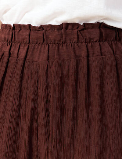Pantalon large bordeaux femme