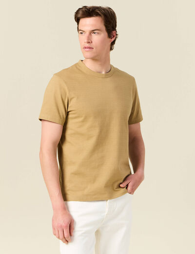 T-shirt manches courtes beige homme
