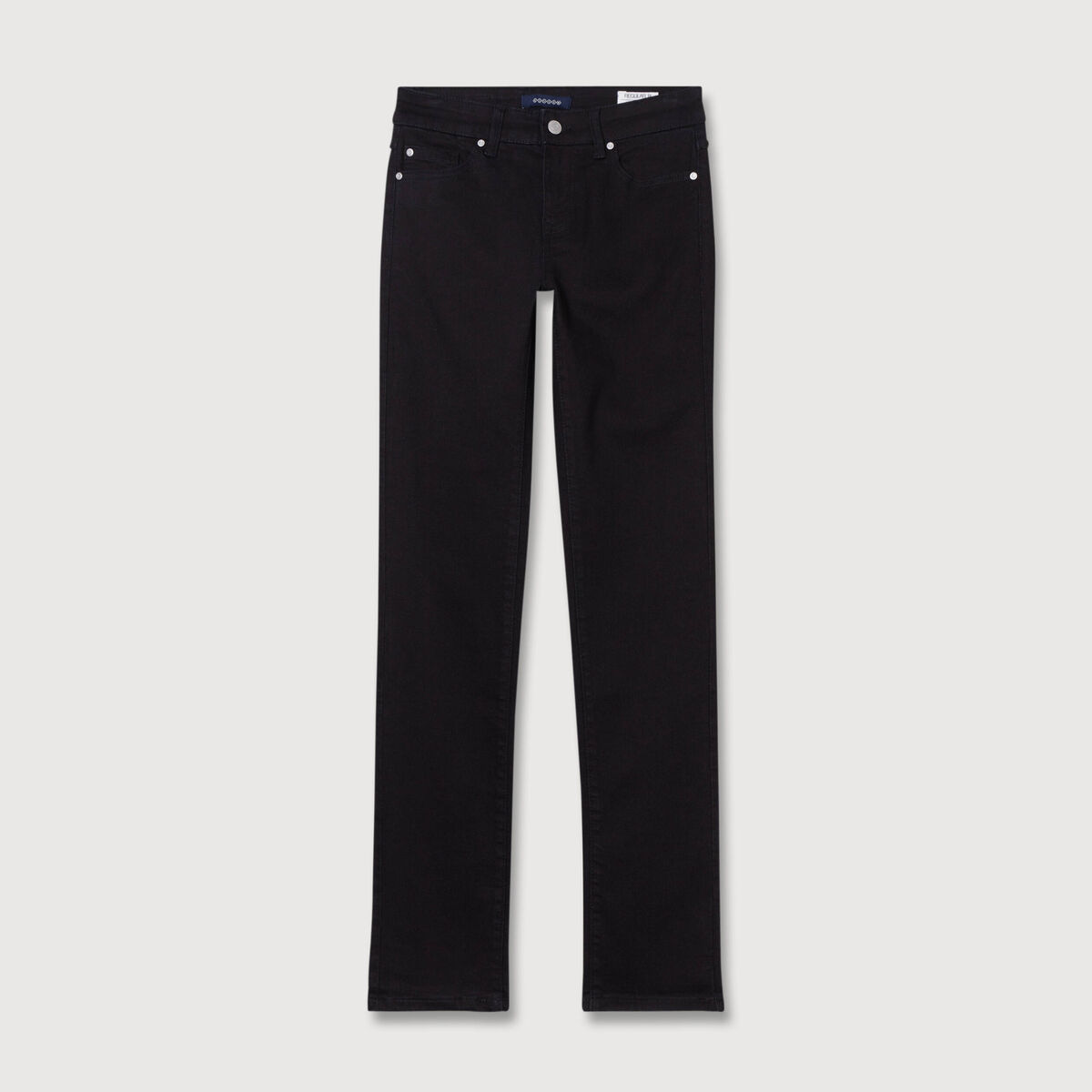 Jeans regular 5 poches denim noir femme