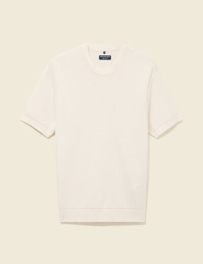 T-shirt en coton ecru homme