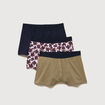 Lot de 3 boxers marron fonc&eacute; homme