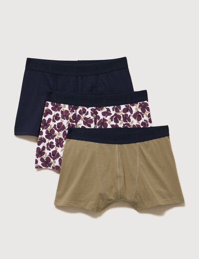 Lot de 3 boxers marron fonc&eacute; homme