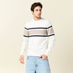 Pull manches longues ecru homme