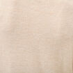 Gilet droit col rond manches longues creme femme