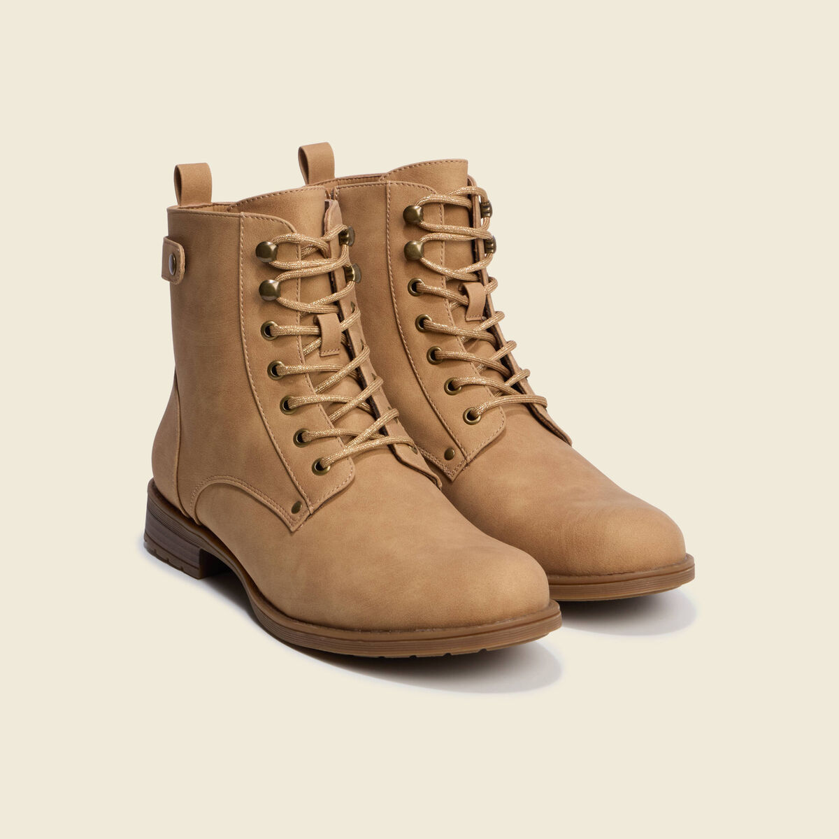 Bottines beige femme