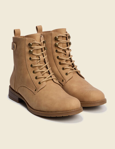 Bottines beige femme