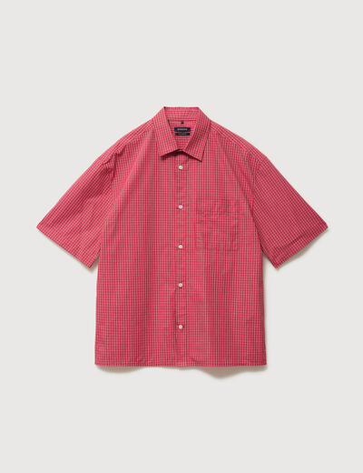Chemise boyfriend en coton rouge homme