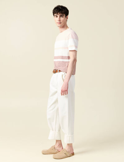 T-shirt manches courtes rose pastel homme