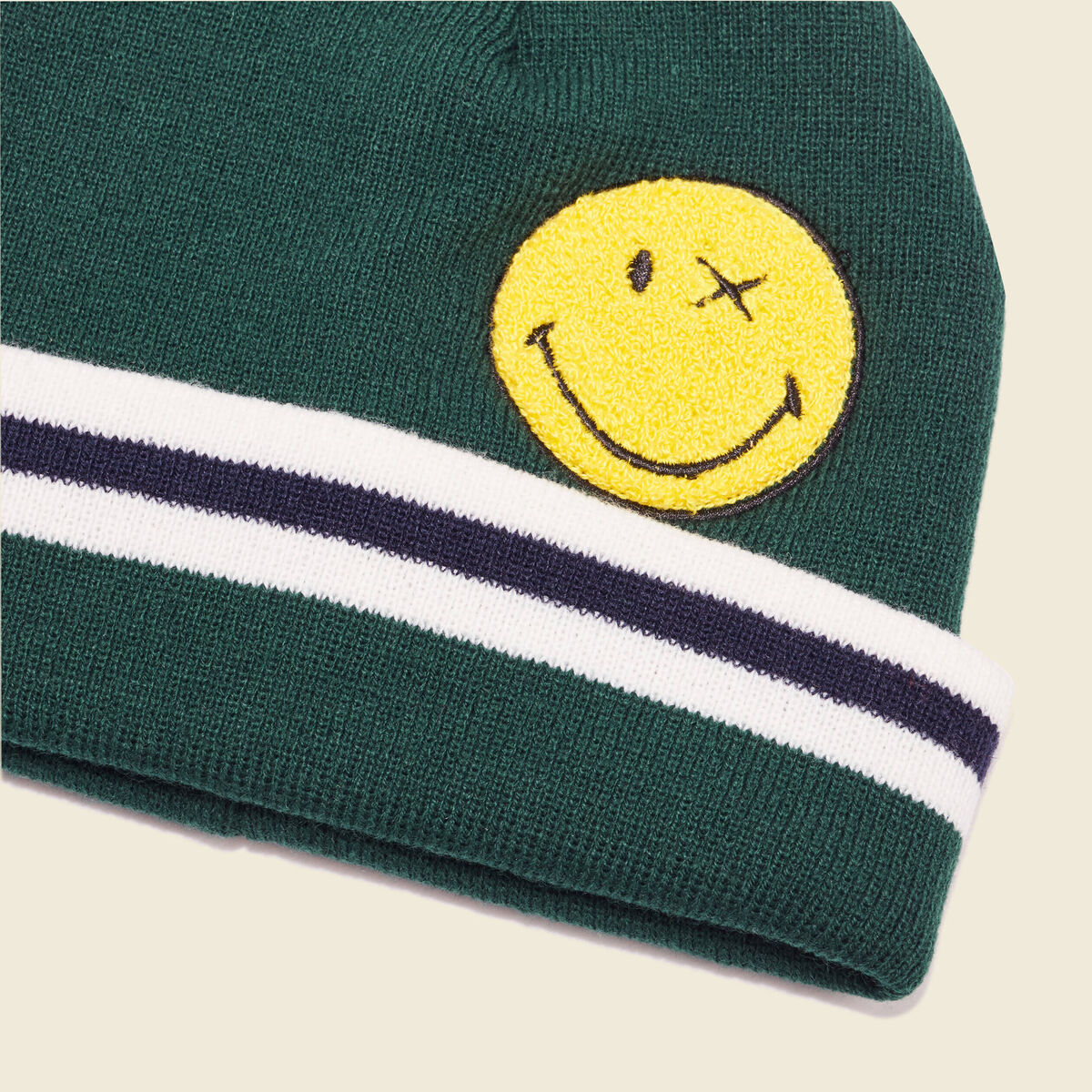 Bonnet SmileyWorld vert foncé homme