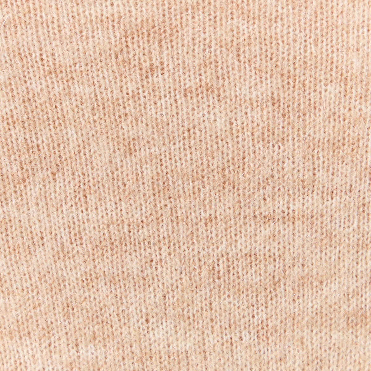 Pull manches longues col en V creme femme