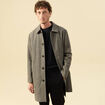 Manteau col classique manches longues camel homme